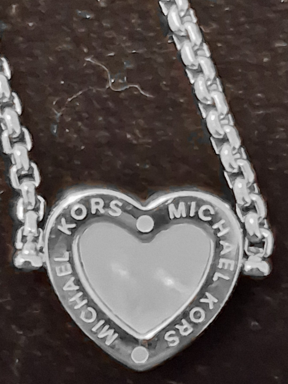 Michael Kors Mother Of Pearl Heart Slider Braclet
